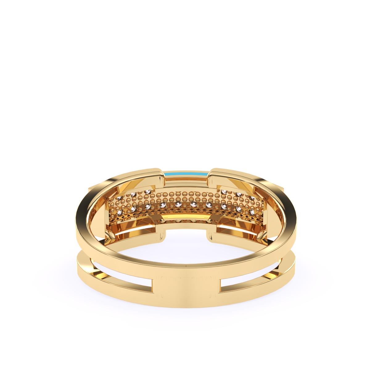 Impressive Round Lab Grown Band For Men